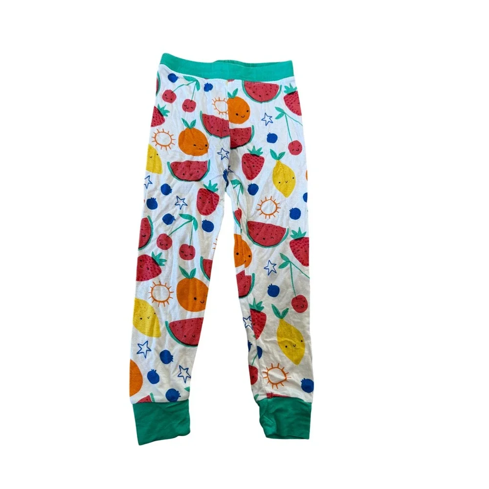 Little Sleepies Fruit Print Bamboo Pajama Pants Toddler 2T Multi Color Leggings